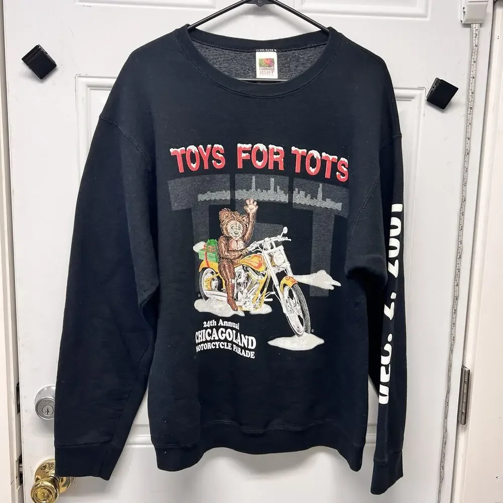 Toys For Tots Hoodie December 2nd 2001 Size L - INDIE Casual Outerwear NOC3836